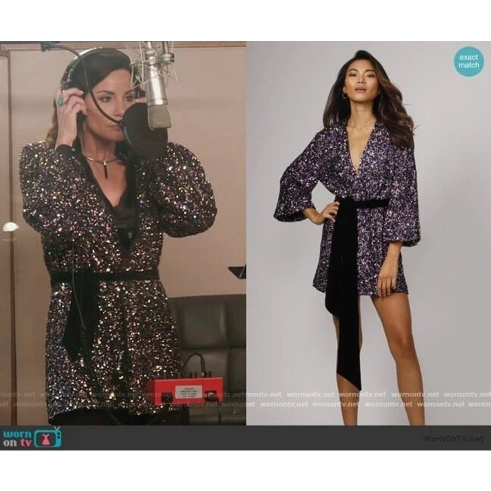 Jay Godfrey- NWT Polly Sequin Mini Wrap Dress – Sz:0 MSRP $375 NWT **CLEARANCE**